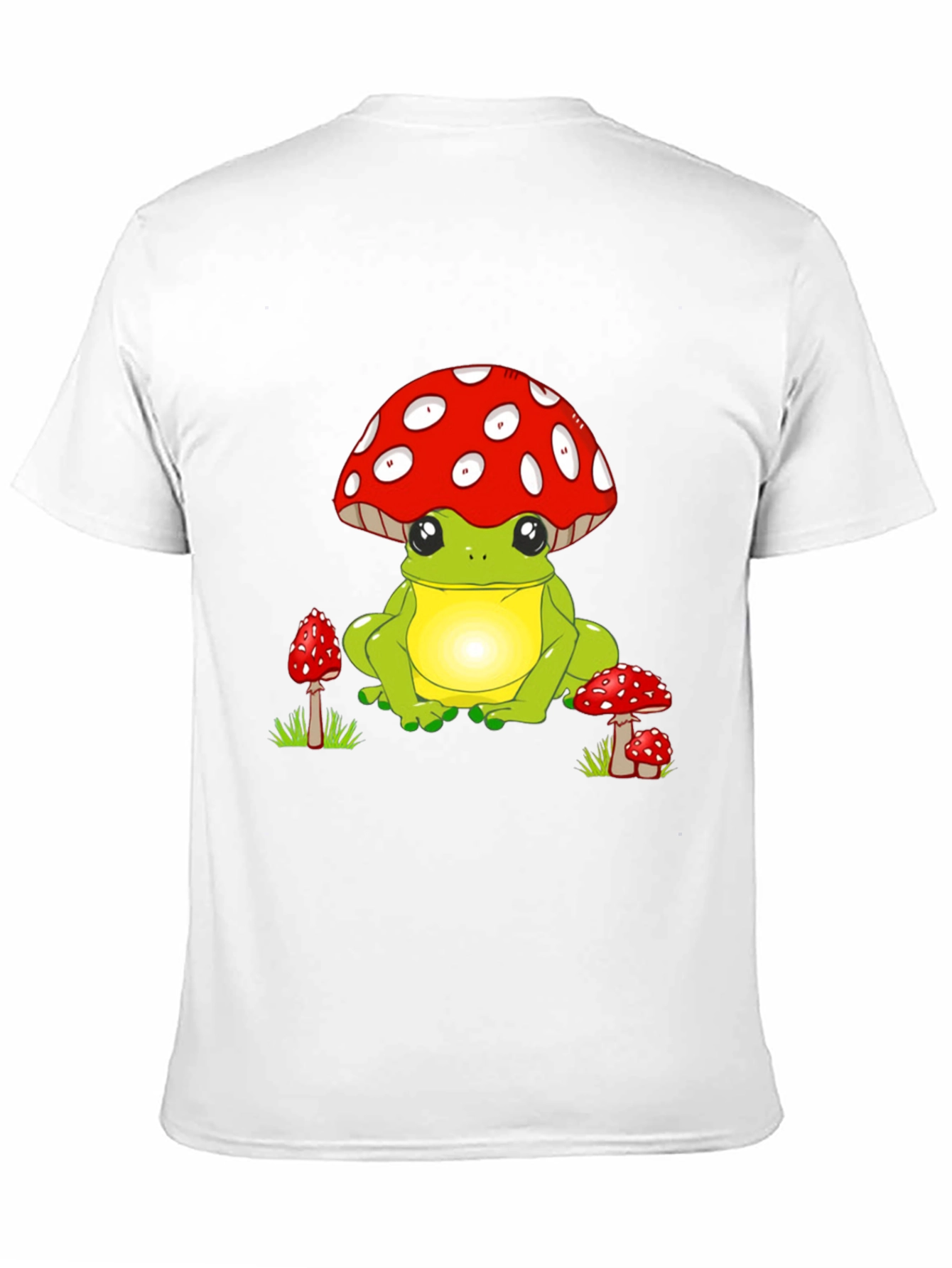 Black Frog Mushroom T-Shirt - Whimsical Design view 11