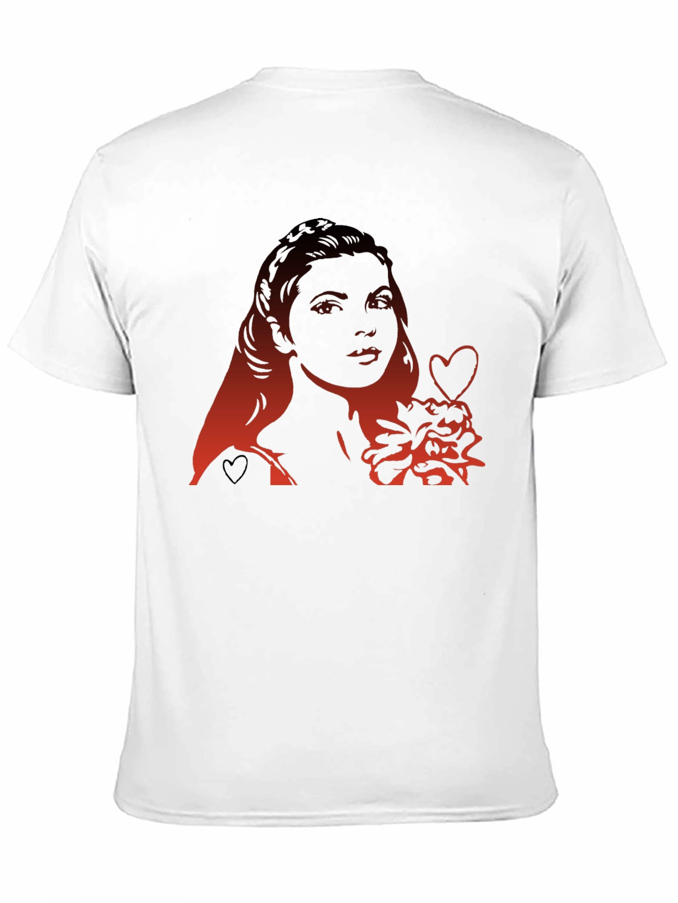 Black Woman Heart Graphic Tee - Modern Black T-Shirt view 11