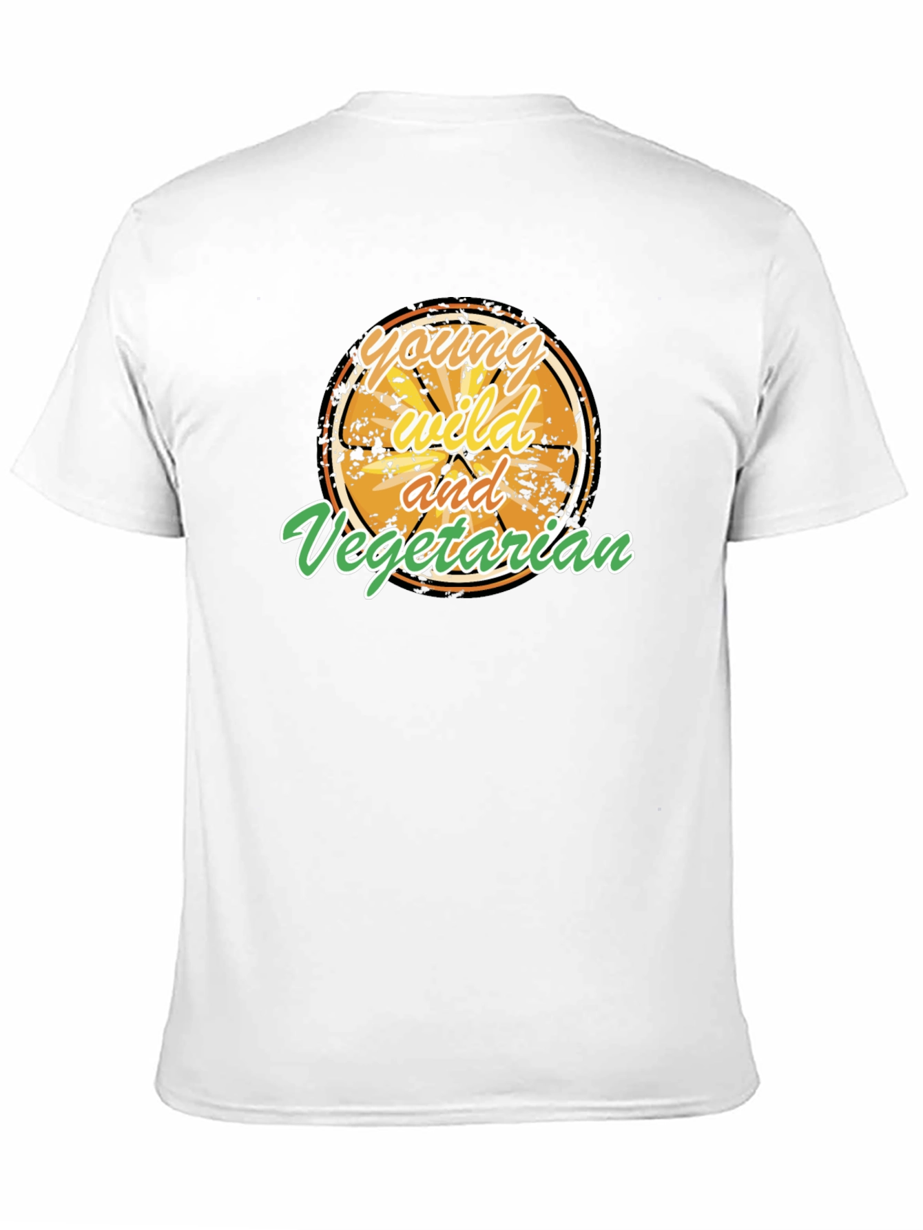 Black Young Wild and Vegetarian Graphic T-Shirt view 11