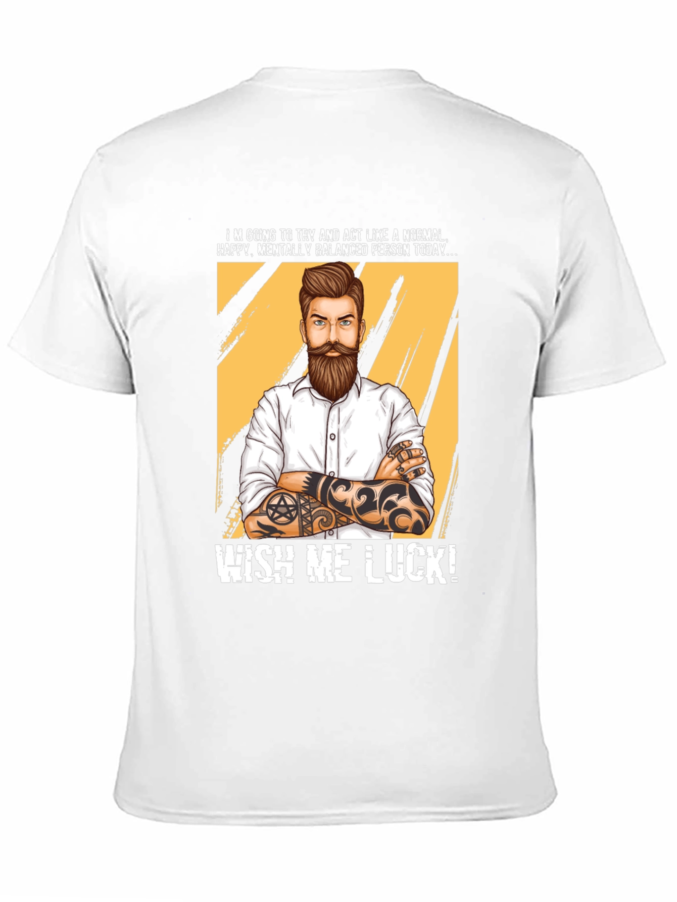 Black Wish Me Luck Graphic T-Shirt - Funny Novelty Tee view 11