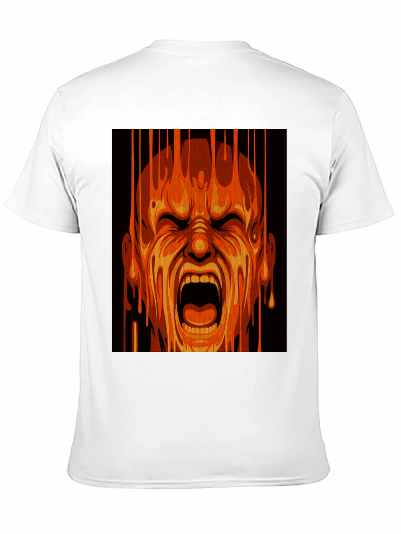 Black Fiery Scream Graphic Tee - Bold Statement Shirt view 11