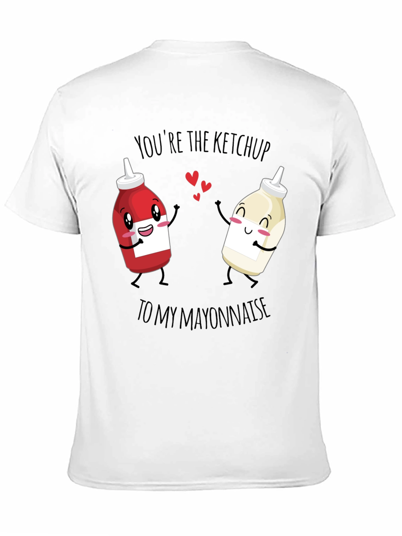 Black Ketchup to My Mayonnaise Graphic Tee - Cute Couples Shirt view 11