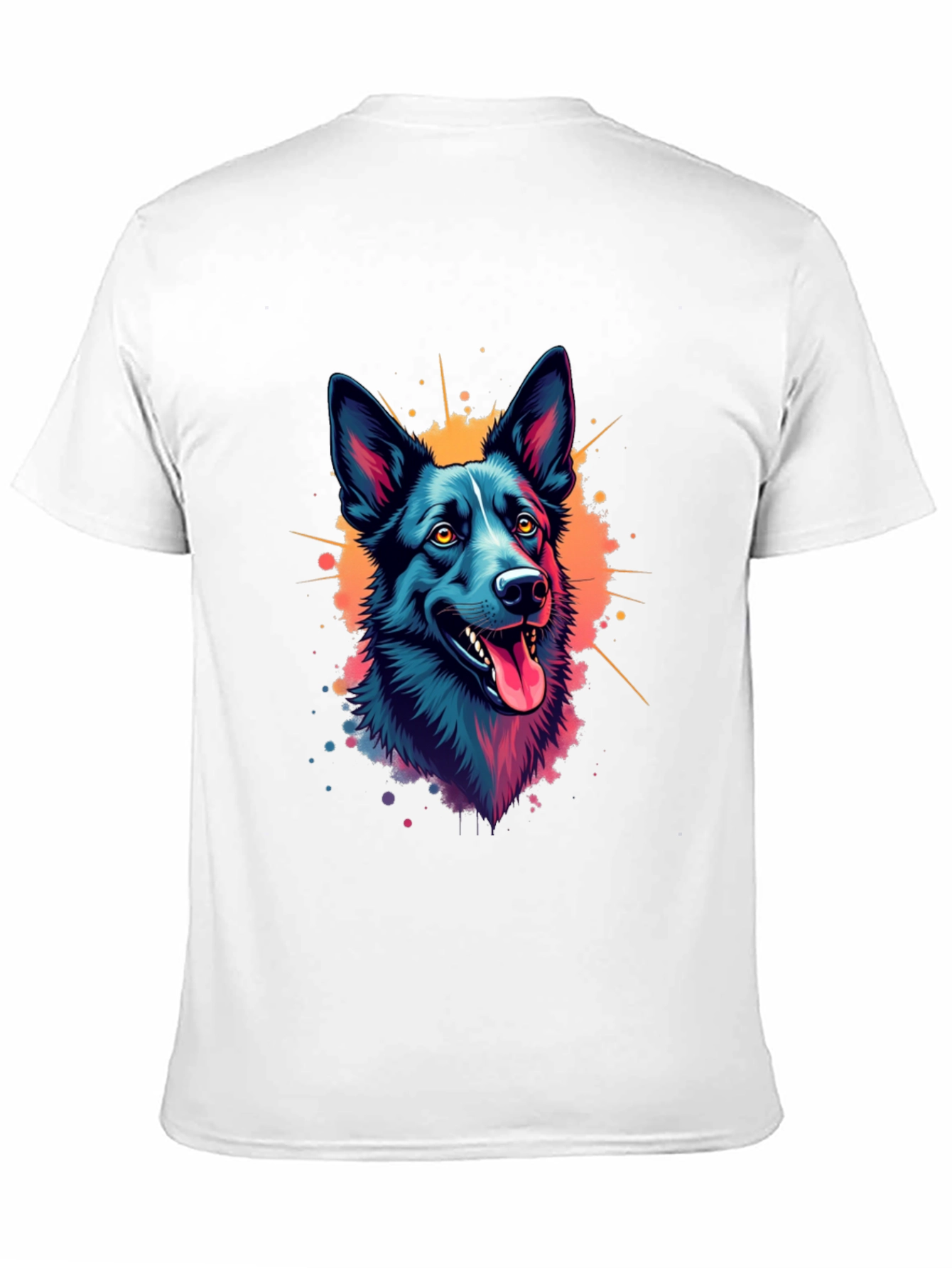 Black Vibrant Dog Graphic T-Shirt - Black view 11
