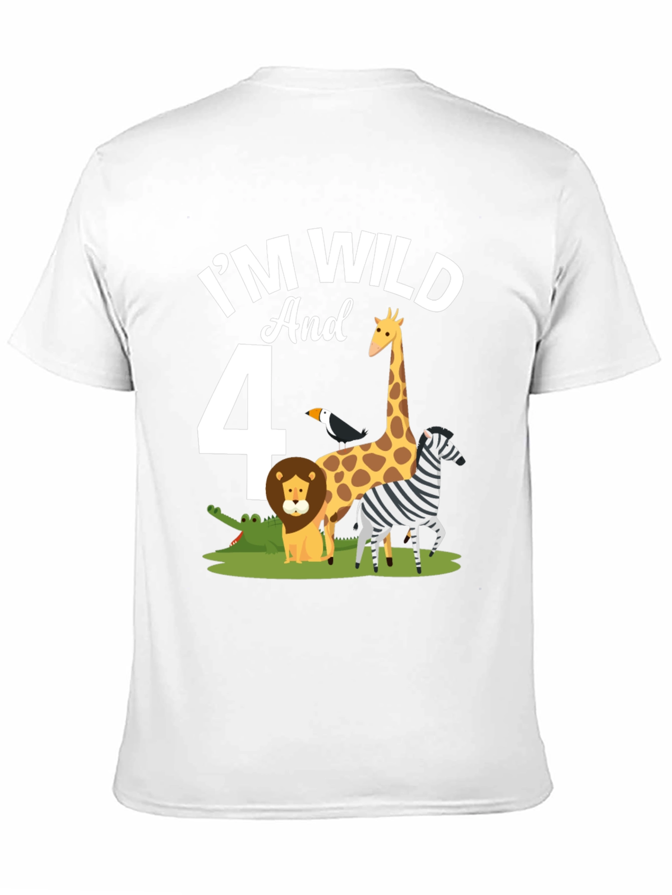 Black I'm Wild and 4 T-Shirt view 11