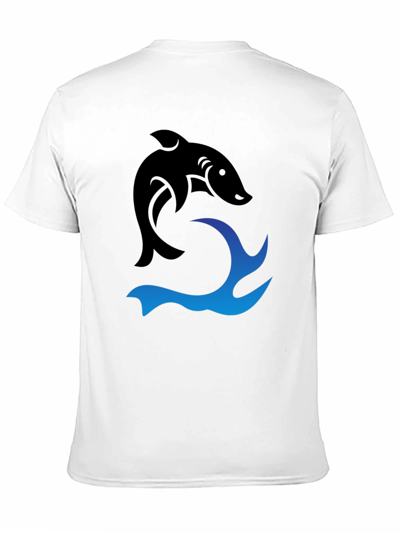 Black Black Shark Wave Graphic Tee view 11
