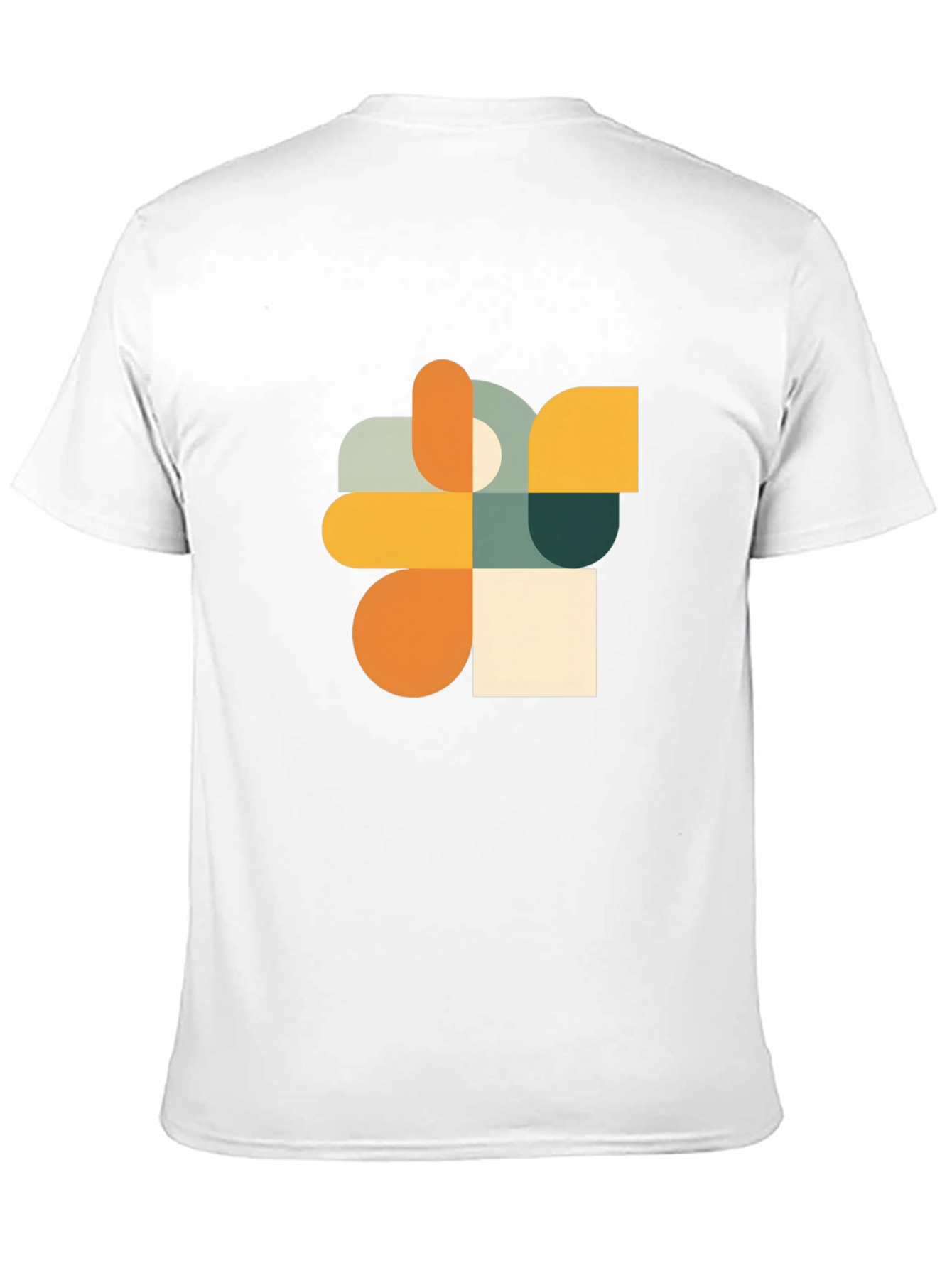 Black Modern Geometric Art Black T-Shirt view 11