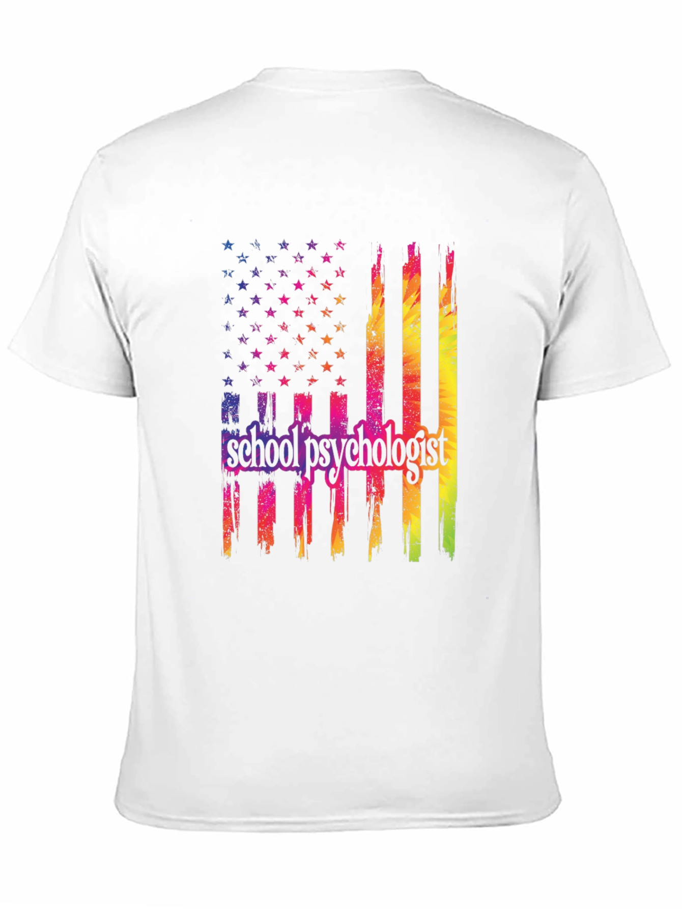 Black School Psychologist Flag Graphic T-Shirt view 11