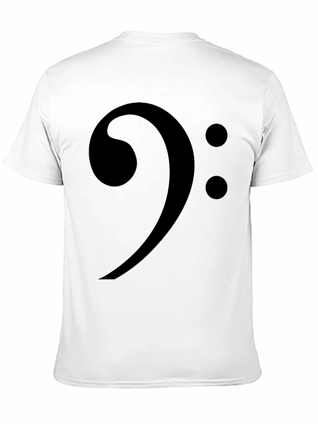 Black Bass Clef Black Graphic Tee - Music Lover Shirt view 11