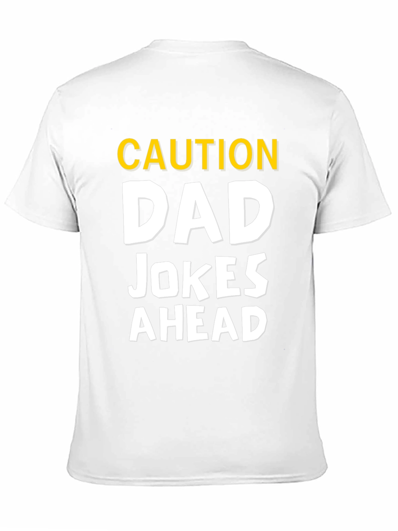Black Caution Dad Jokes Ahead Humor Graphic Tee view 11