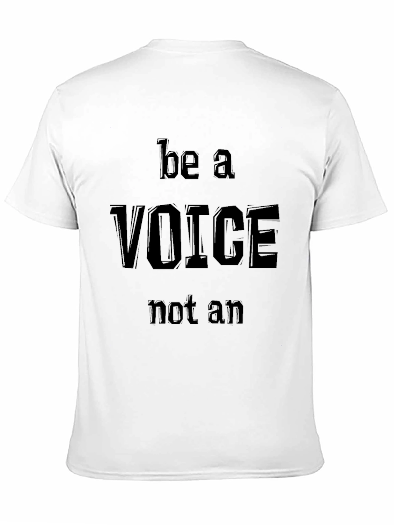 Black Be A Voice Graphic Tee - Black Crew Neck T-Shirt view 11