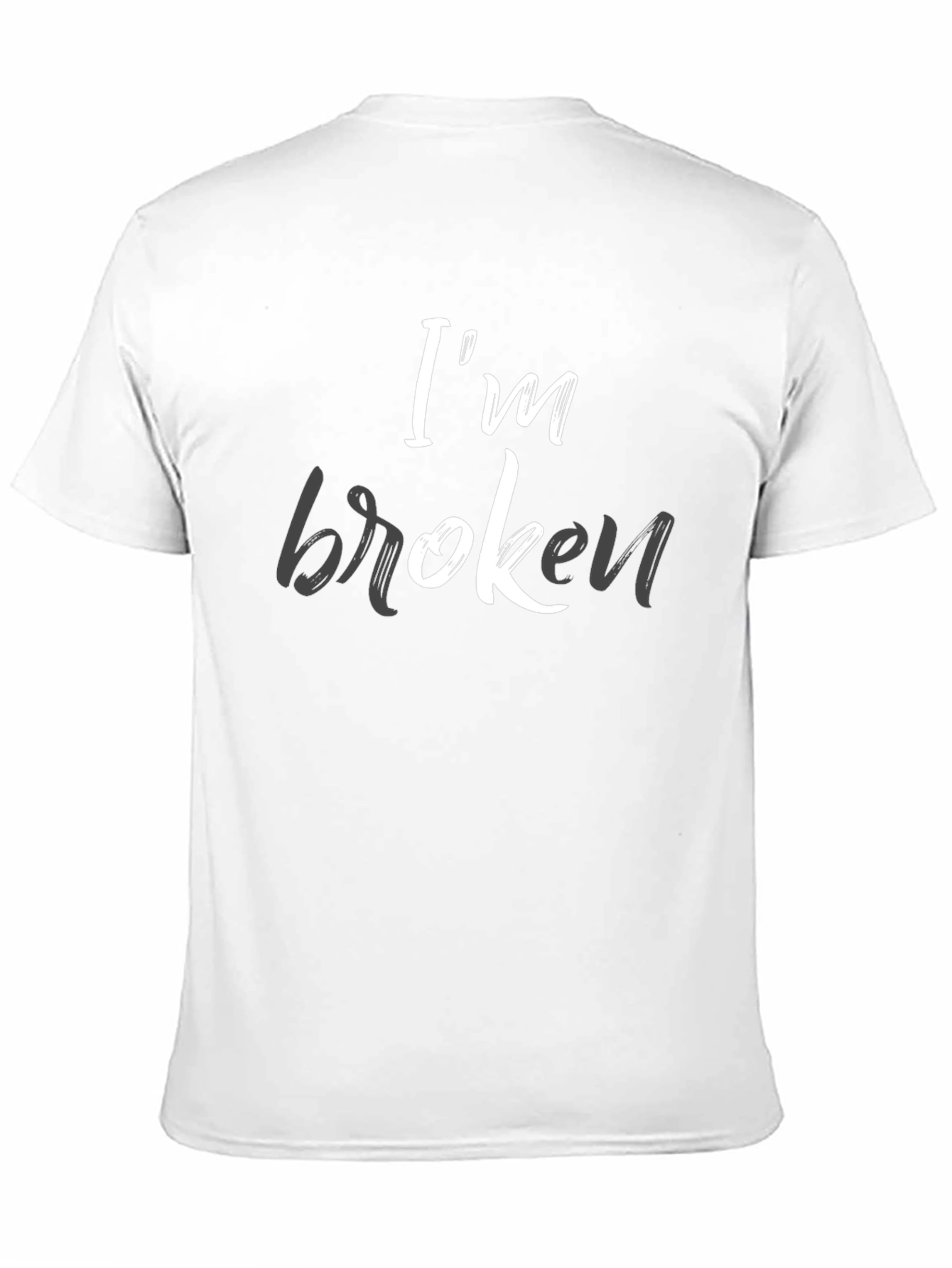 Black I'm Broken Graphic Tee - Men's Black T-Shirt view 11
