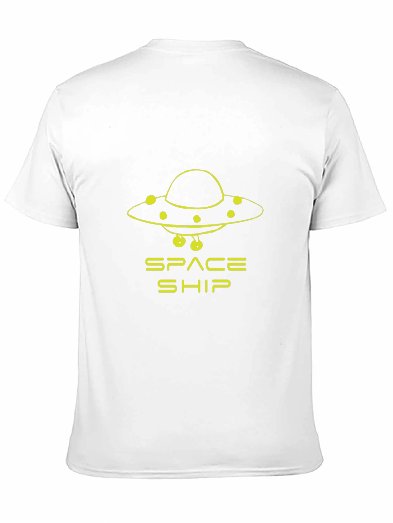 Black Space Ship UFO Graphic T-Shirt - Black view 11