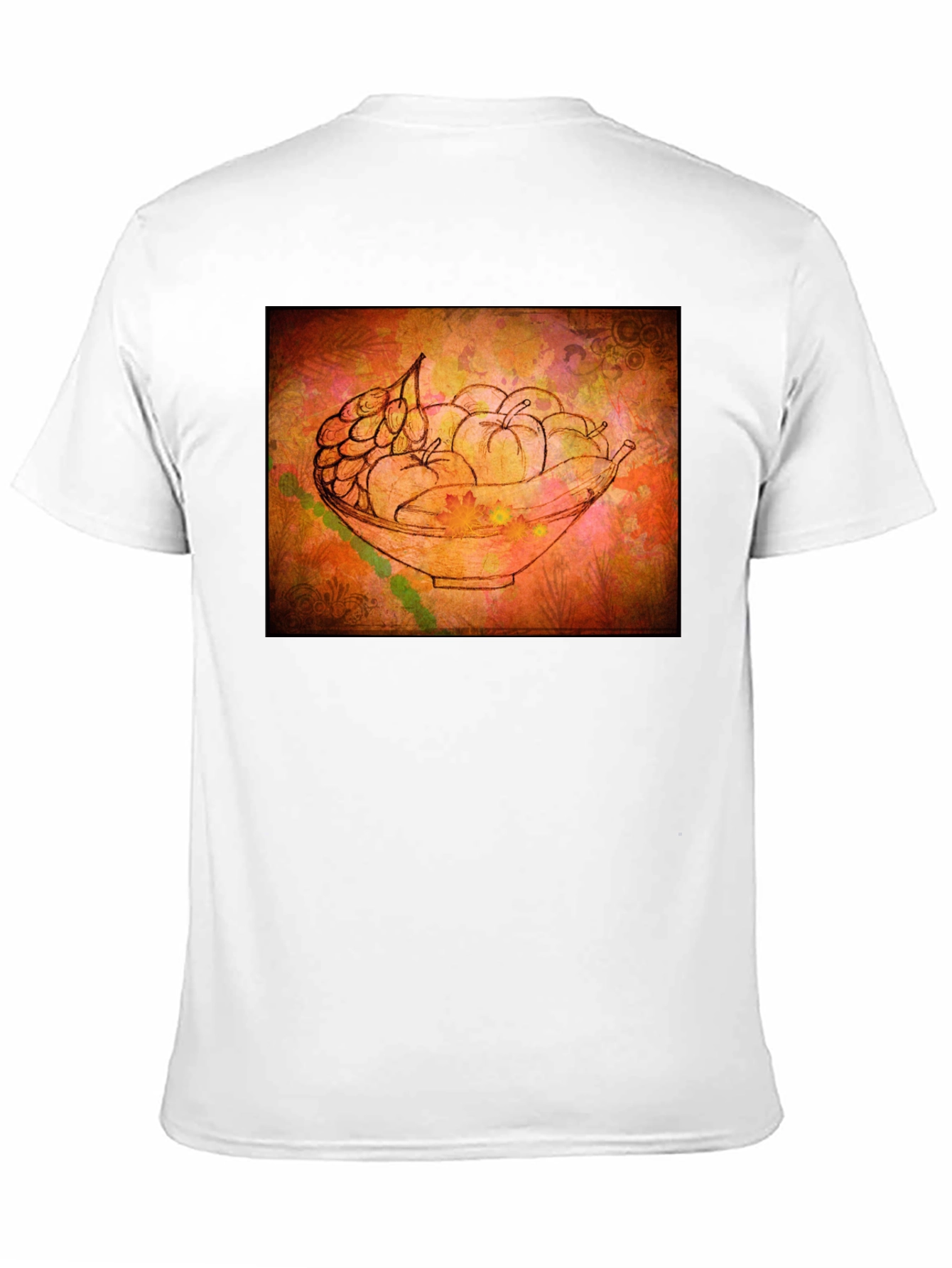 Black Fruit Bowl Graphic Tee - Artistic Black T-Shirt view 11