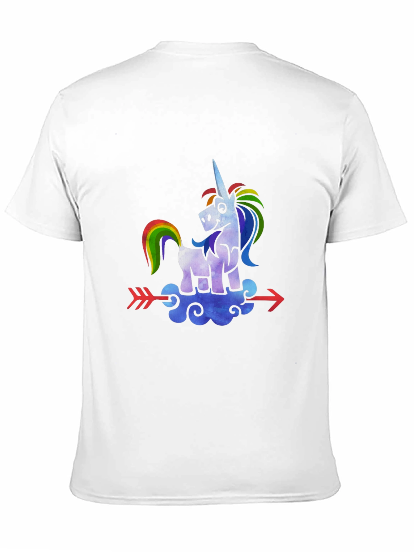 Black Unicorn Arrow T-Shirt - Rainbow Graphic Tee view 11