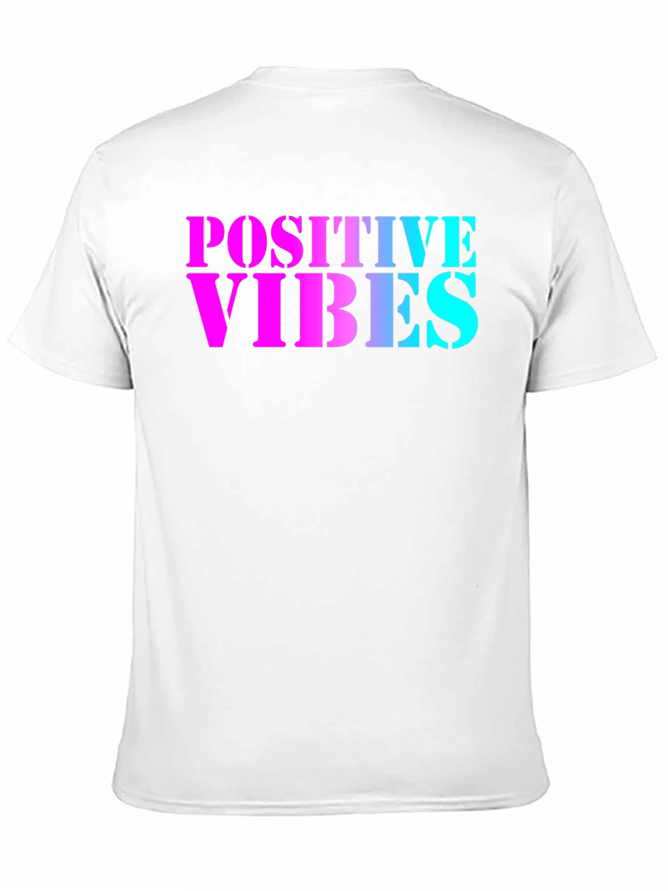 Black Positive Vibes T-Shirt - Black Crew Neck Tee view 11