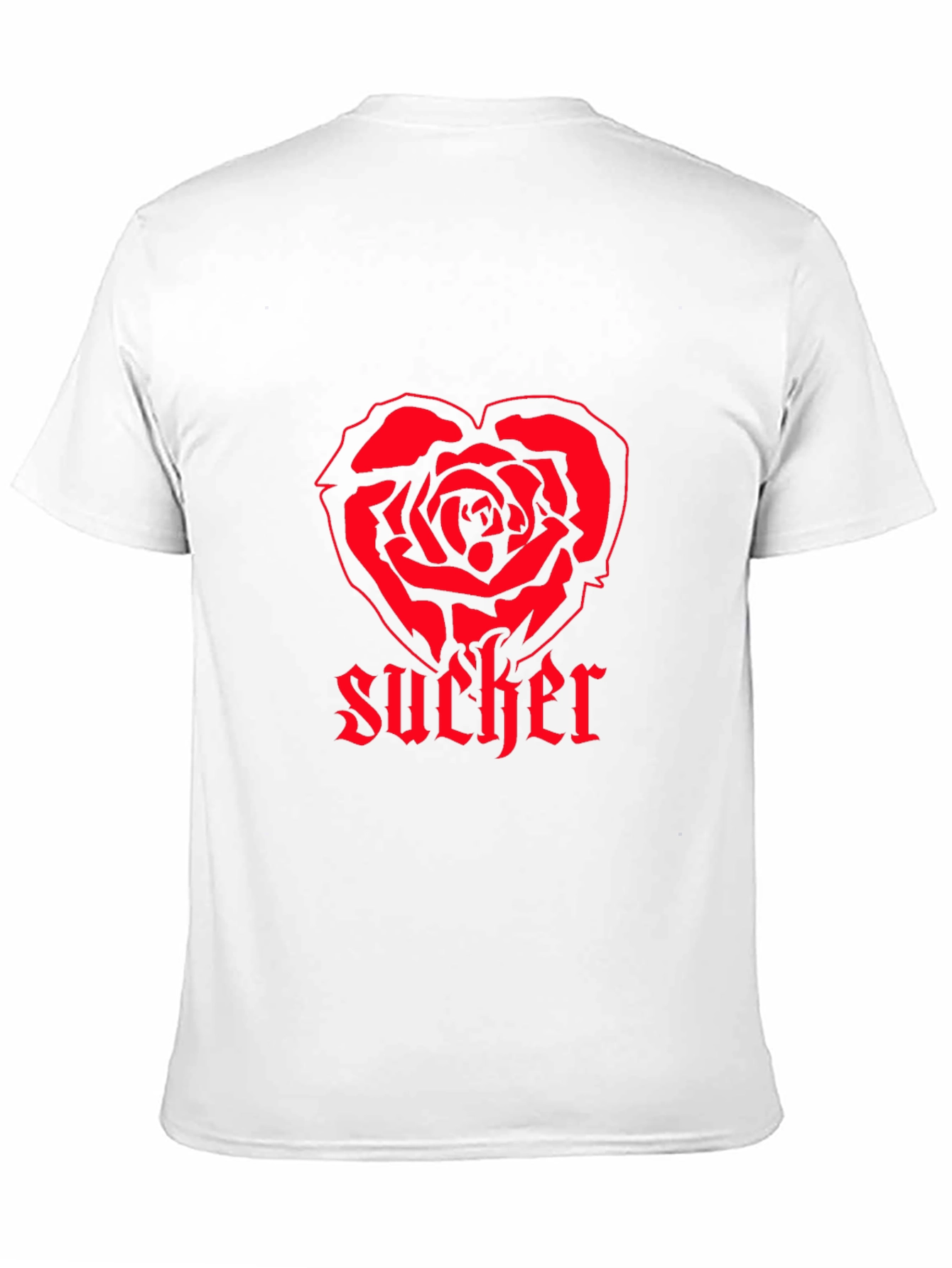 Black Sucker Heart Rose Graphic T-Shirt view 11