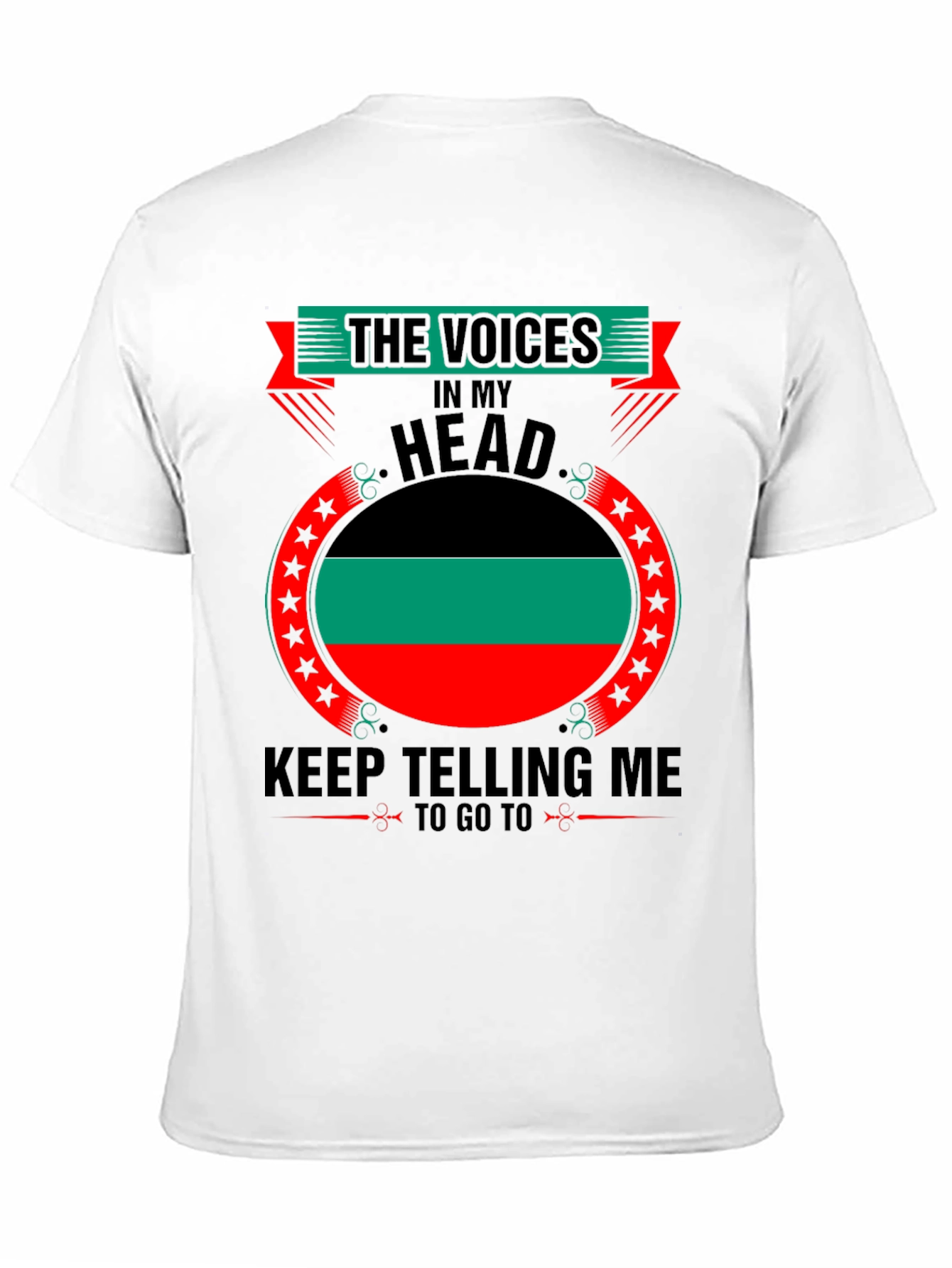 Black Voices in My Head Pan-African Flag T-Shirt view 11