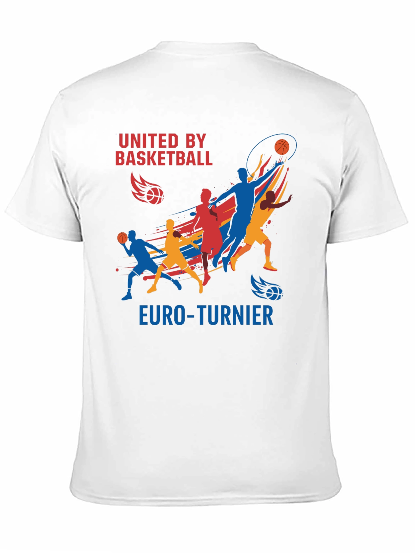 Black United by Basketball Euro-Turnier Black T-Shirt view 11