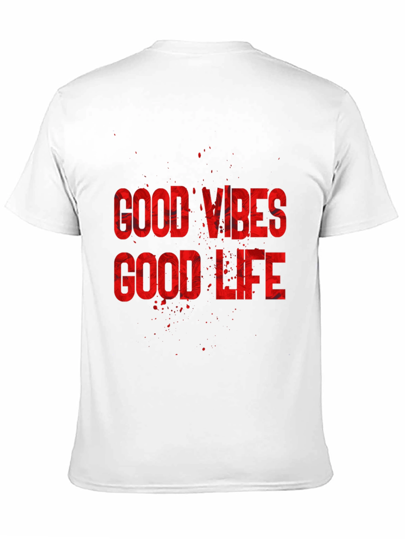 Black Good Vibes Good Life Graphic Tee - Men's Casual T-Shirt view 11