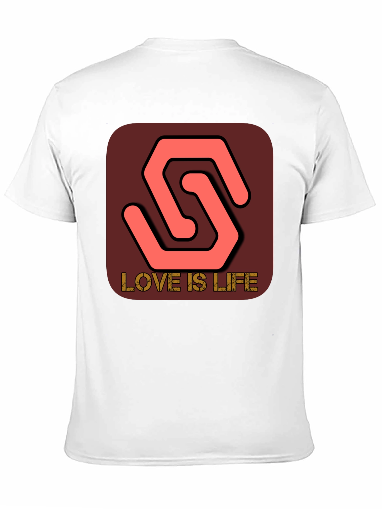 Black Love Is Life Stylish Graphic Tee - Black view 11