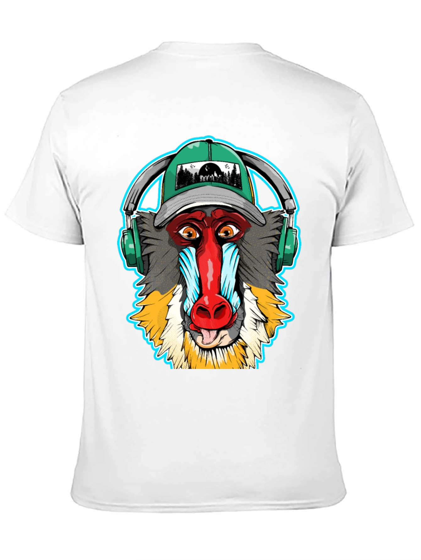 Black Cool Monkey DJ T-Shirt view 11