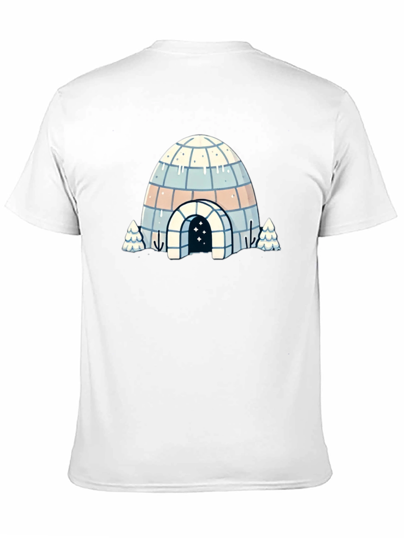 Black Igloo Graphic Tee - Cool Winter Design view 11