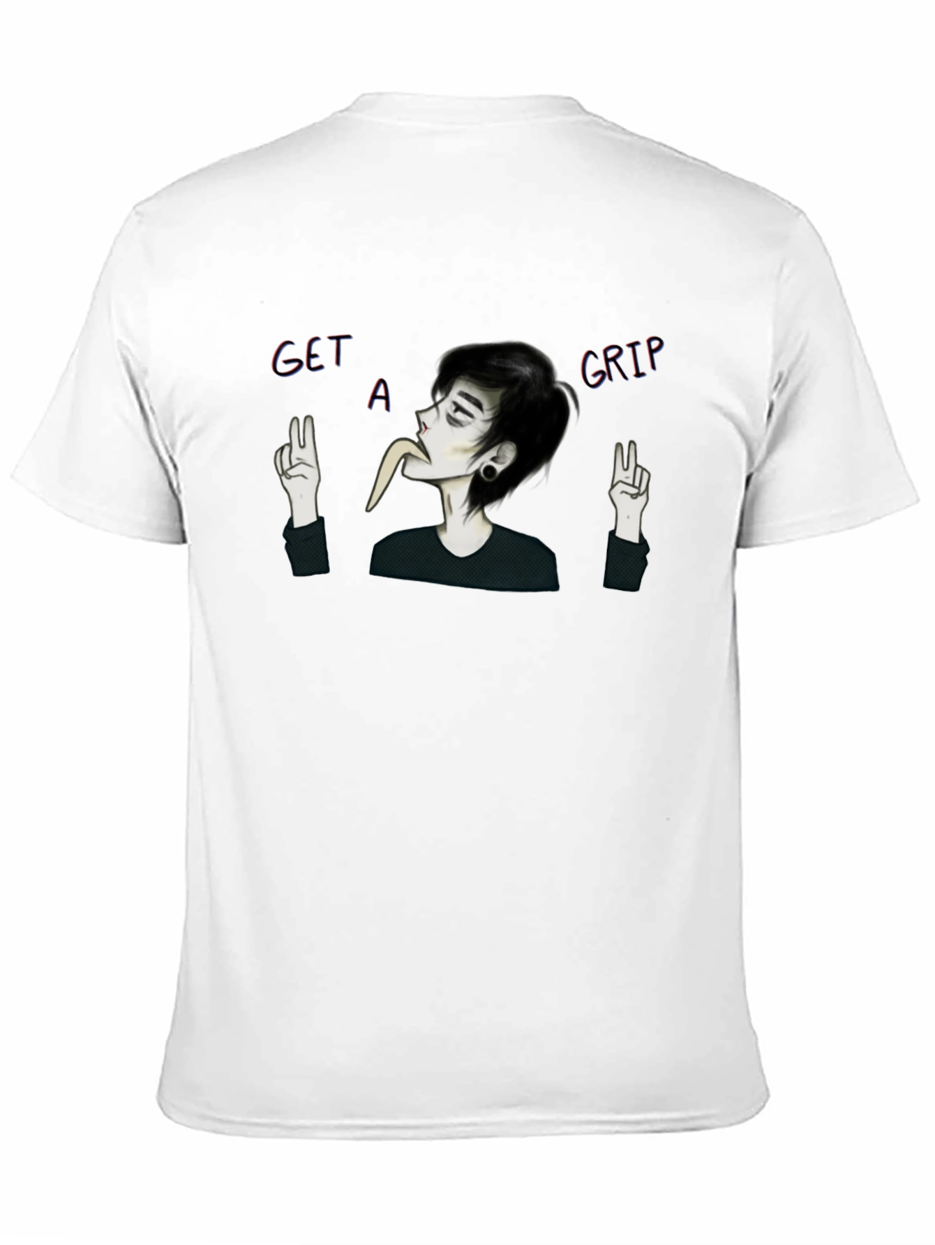 Black Get a Grip Graphic Tee - Unisex Black T-Shirt view 11