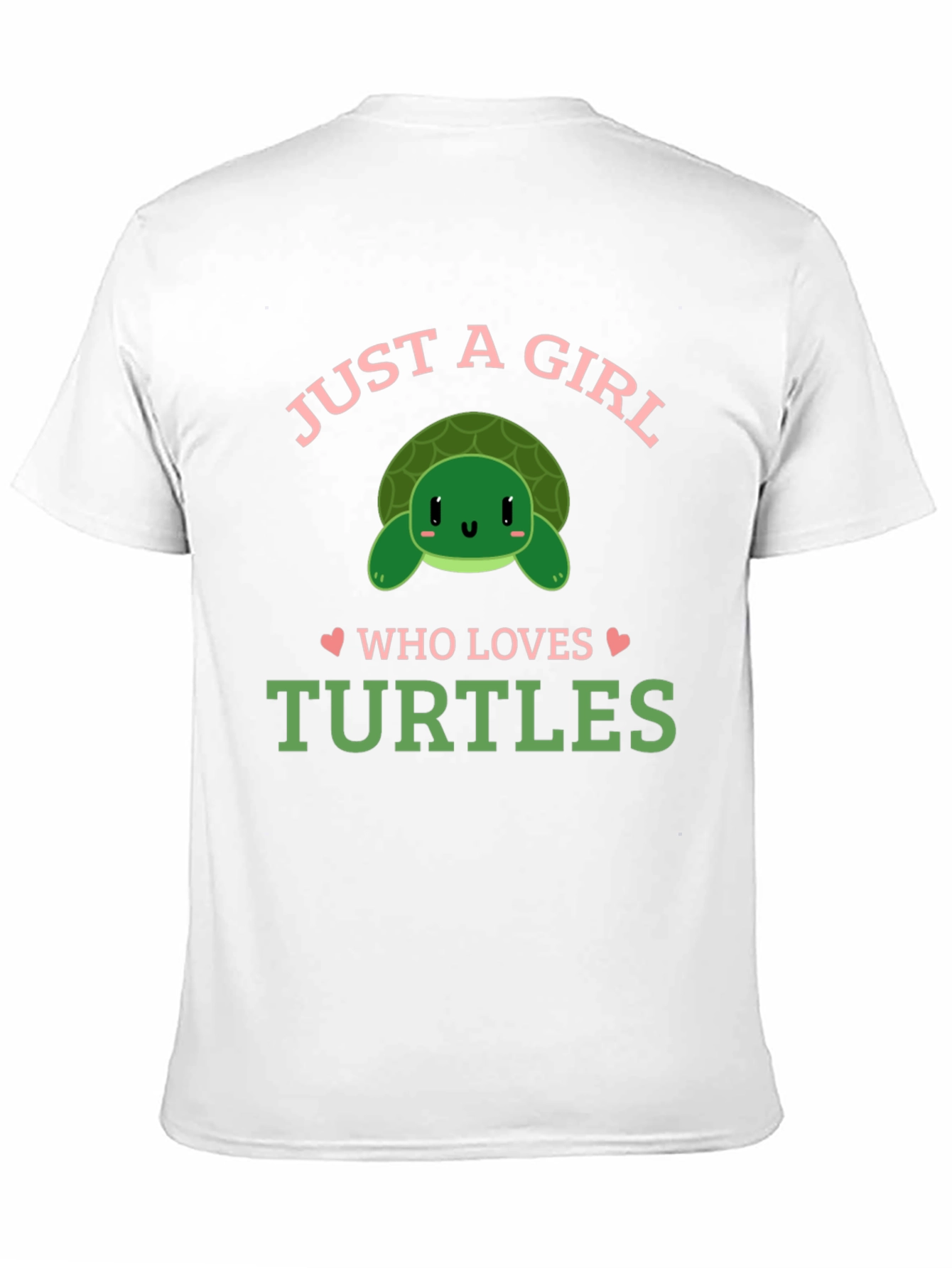 Black Just a Girl Who Loves Turtles T-Shirt view 11