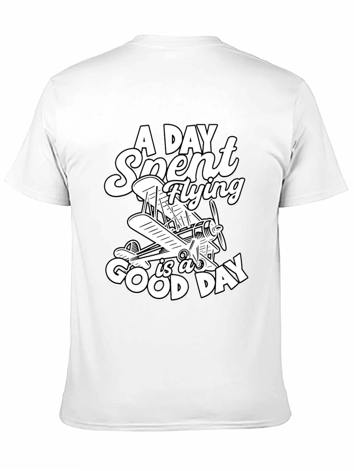 Black Flying Enthusiast T-Shirt - A Good Day view 11