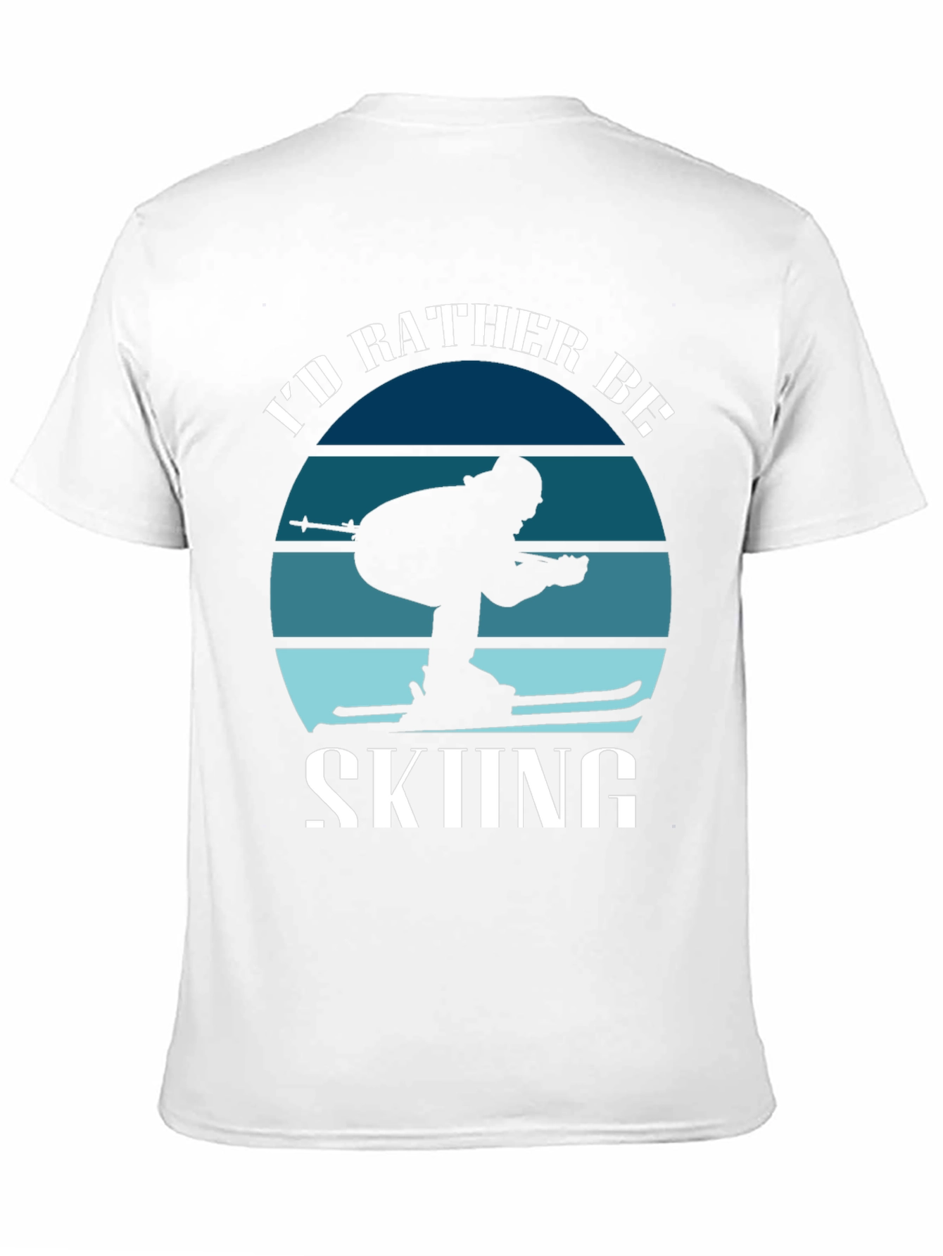 Black I'd Rather Be Skiing T-Shirt view 11