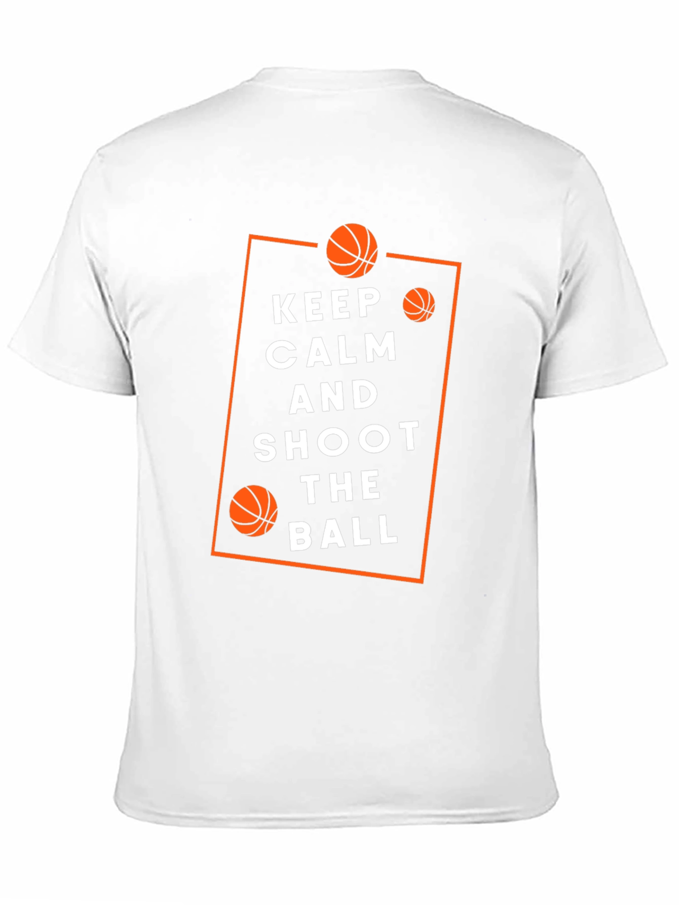 Black Keep Calm & Shoot Basketball T-Shirt view 11