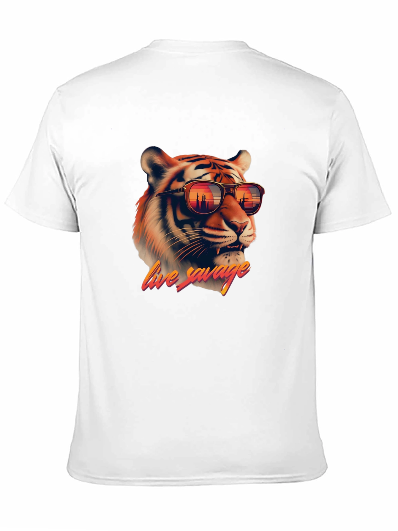 Black Live Savage Tiger Graphic Tee - Cool Black T-Shirt view 11
