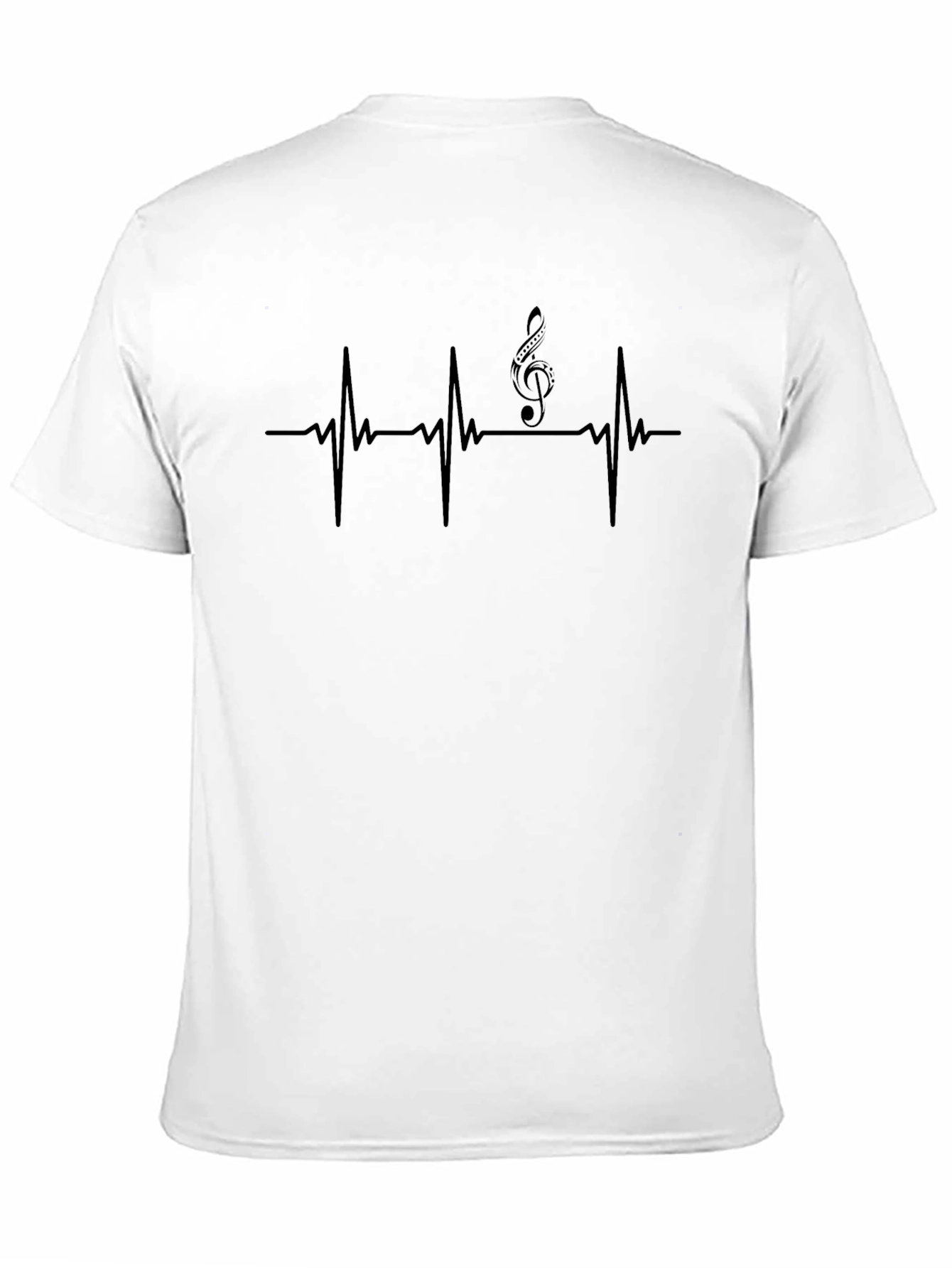 Black Music Heartbeat T-Shirt - Black Graphic Tee view 11