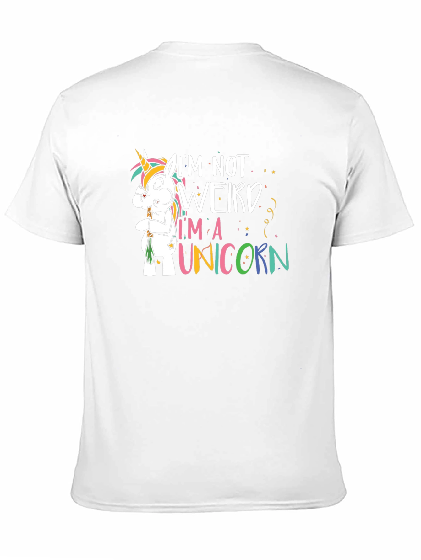 Black I'm Not Weird I'm A Unicorn Black T-Shirt view 11