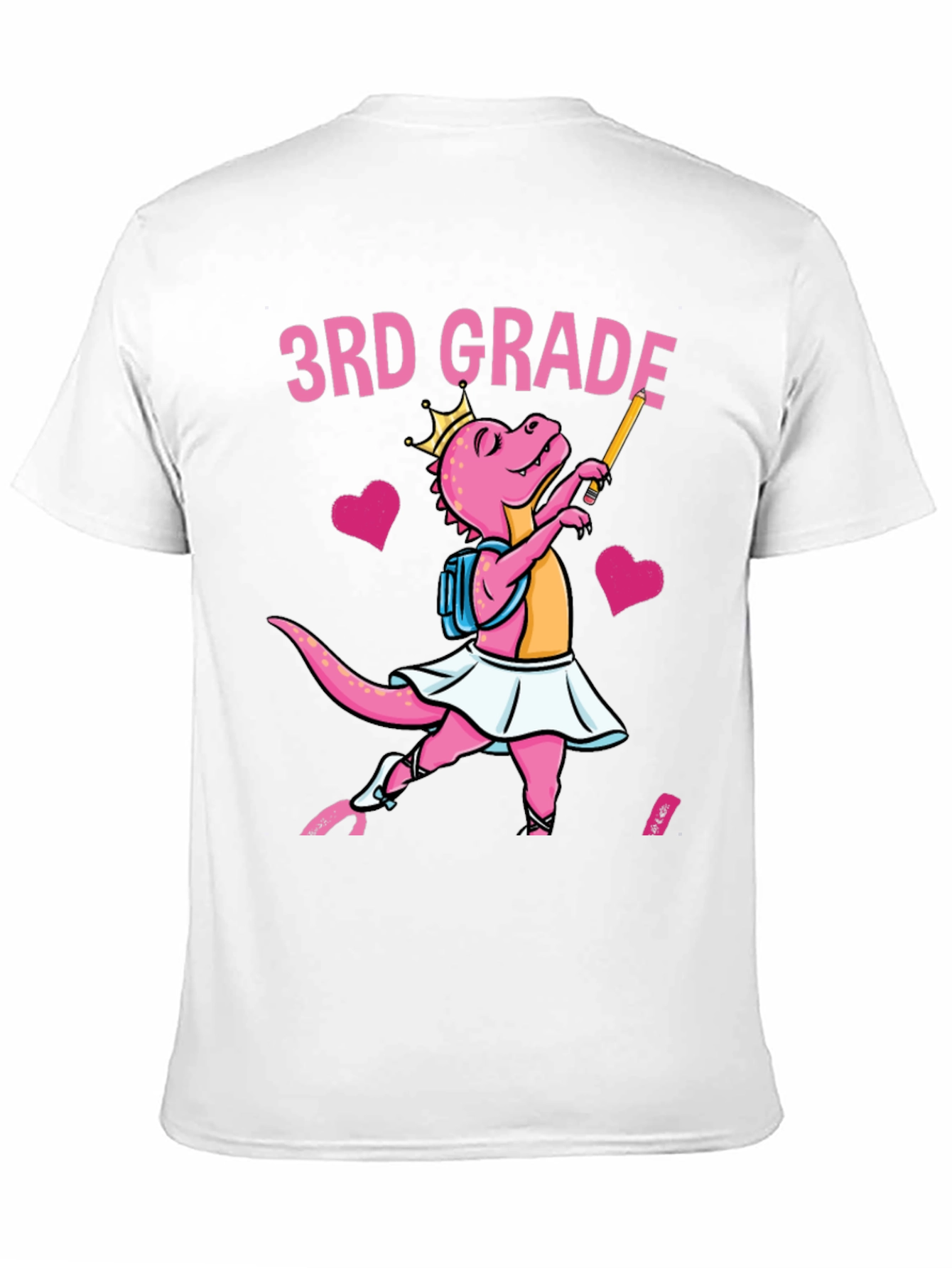 Black 3rd Grade Dinosaur T-Shirt view 11