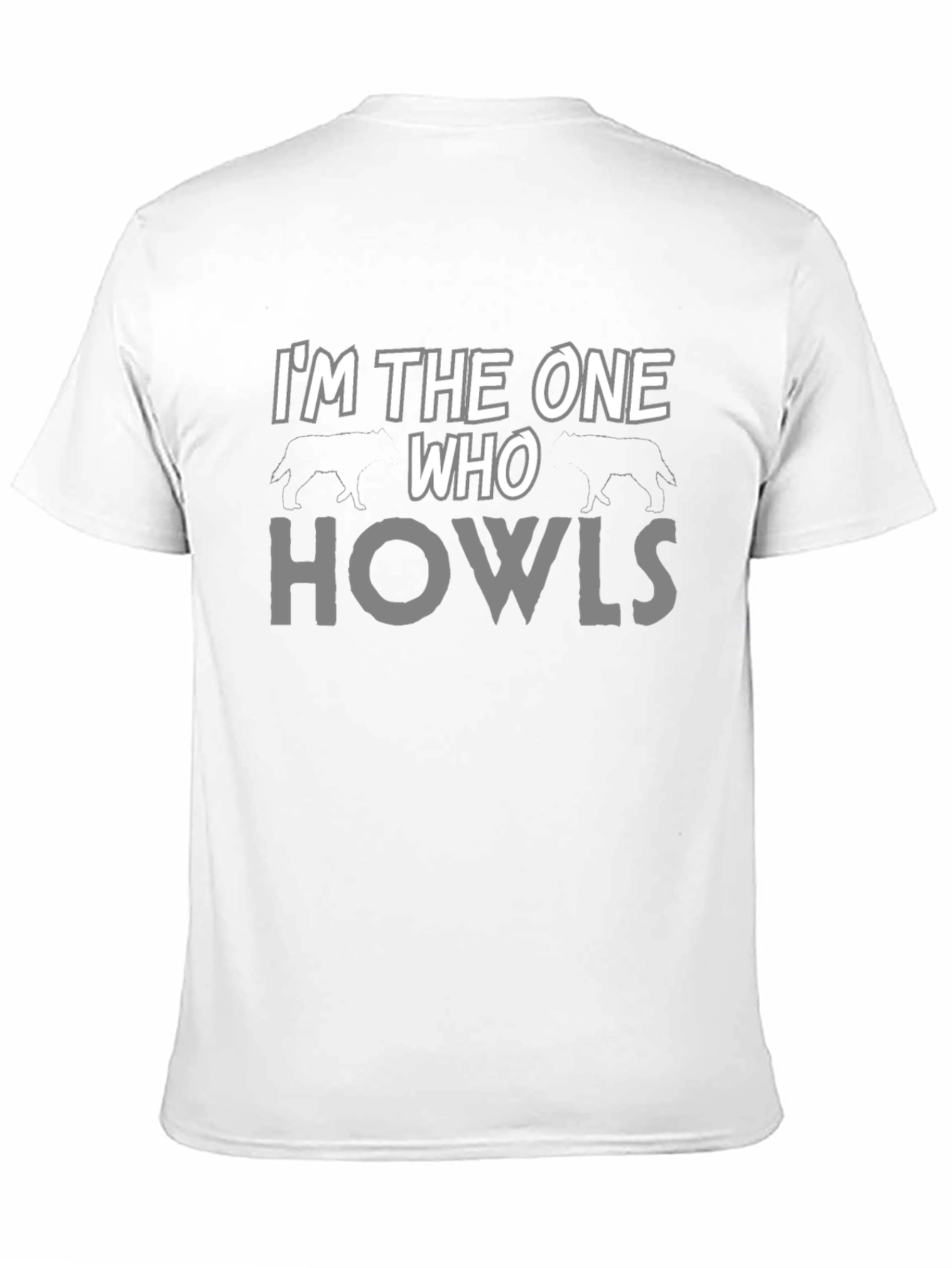 Black I'm The One Who Howls Men's Graphic T-Shirt view 11