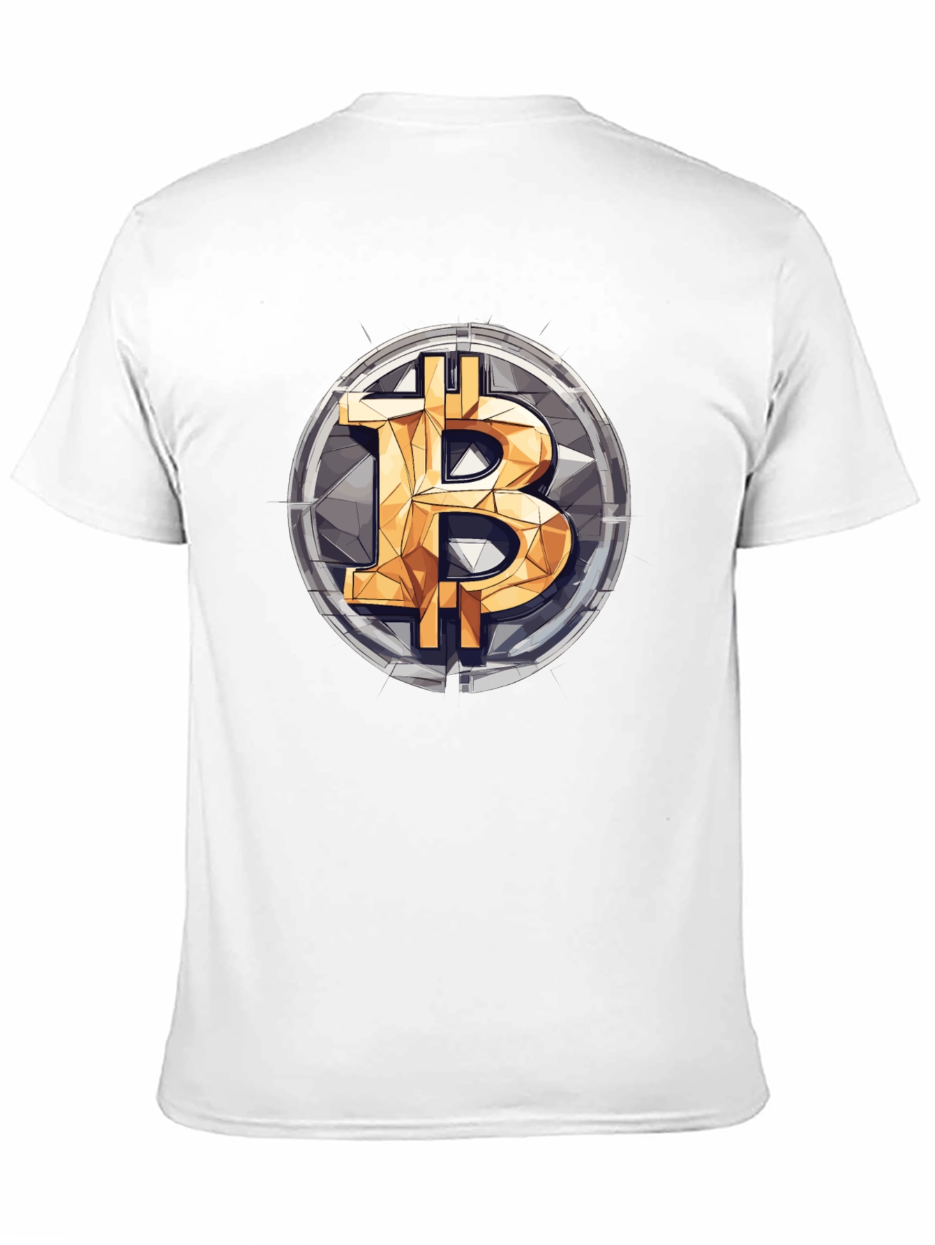 Bitcoin Logo Graphic Print T-Shirt - 11