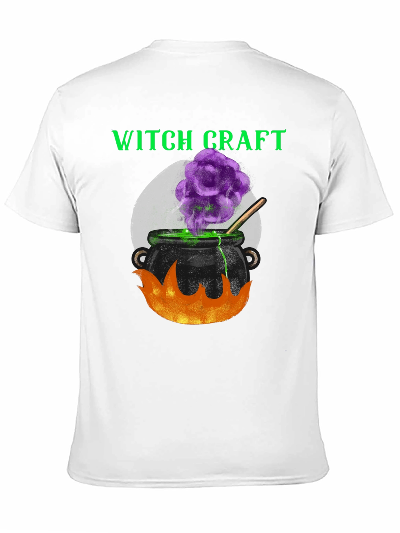Black Witchcraft Cauldron Graphic Tee - Halloween Apparel view 11
