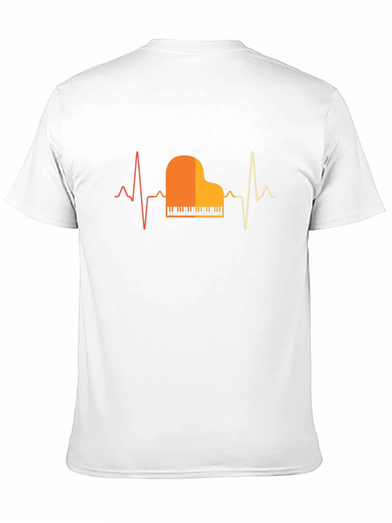 Piano Heartbeat Graphic Tee - Musician T-Shirt - 11