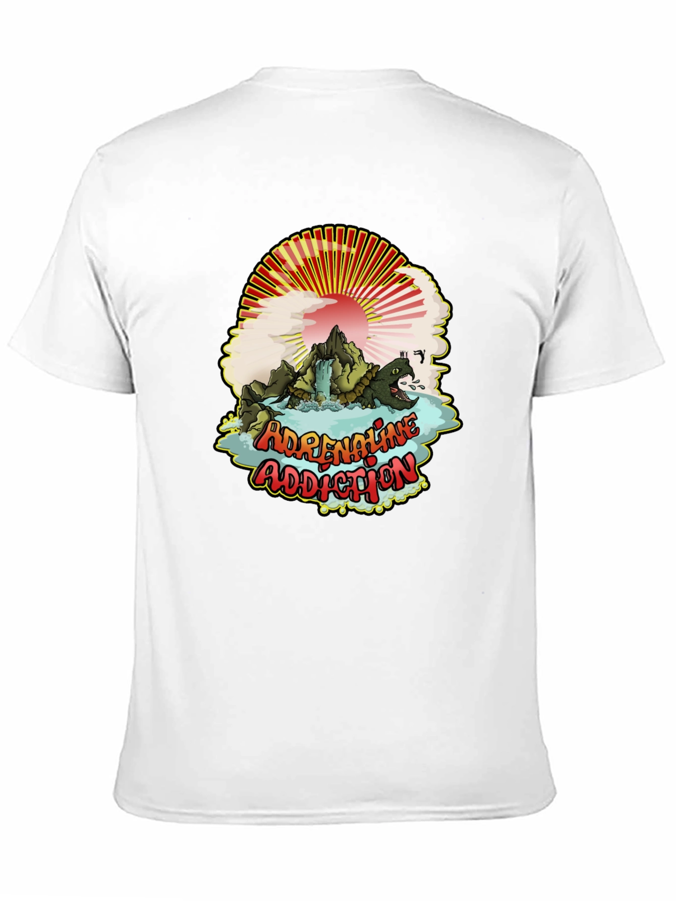 Black Adrenaline Addiction T-Shirt - Mountain Turtle Design view 11