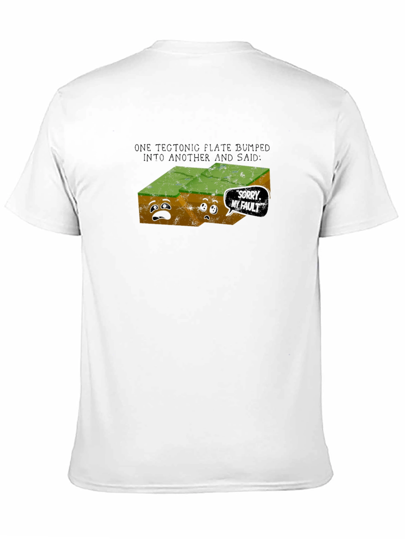 Black Funny Tectonic Plate Earthquake Pun Graphic Tee view 11