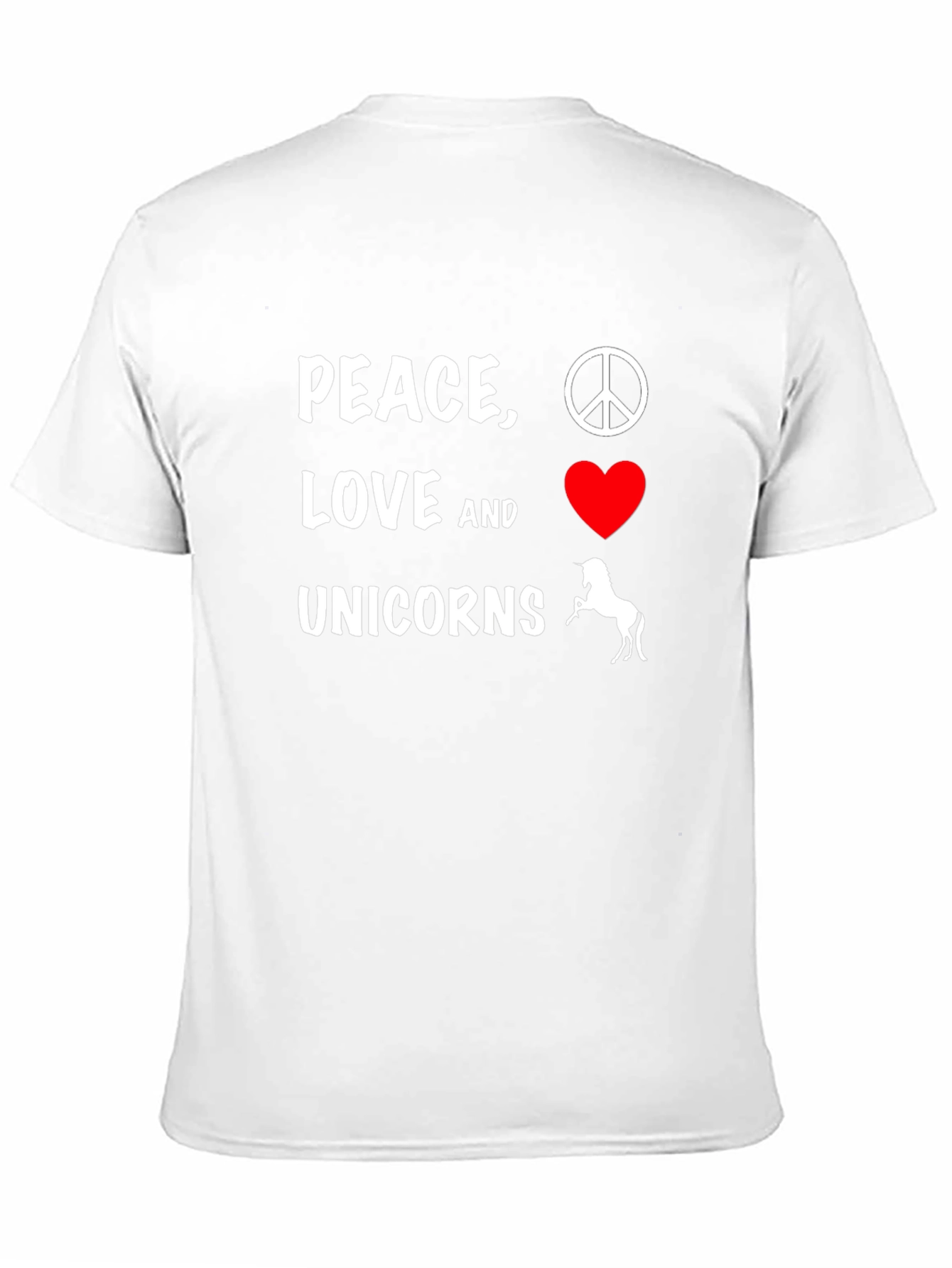 Black Peace, Love & Unicorns Graphic T-Shirt - Black view 11