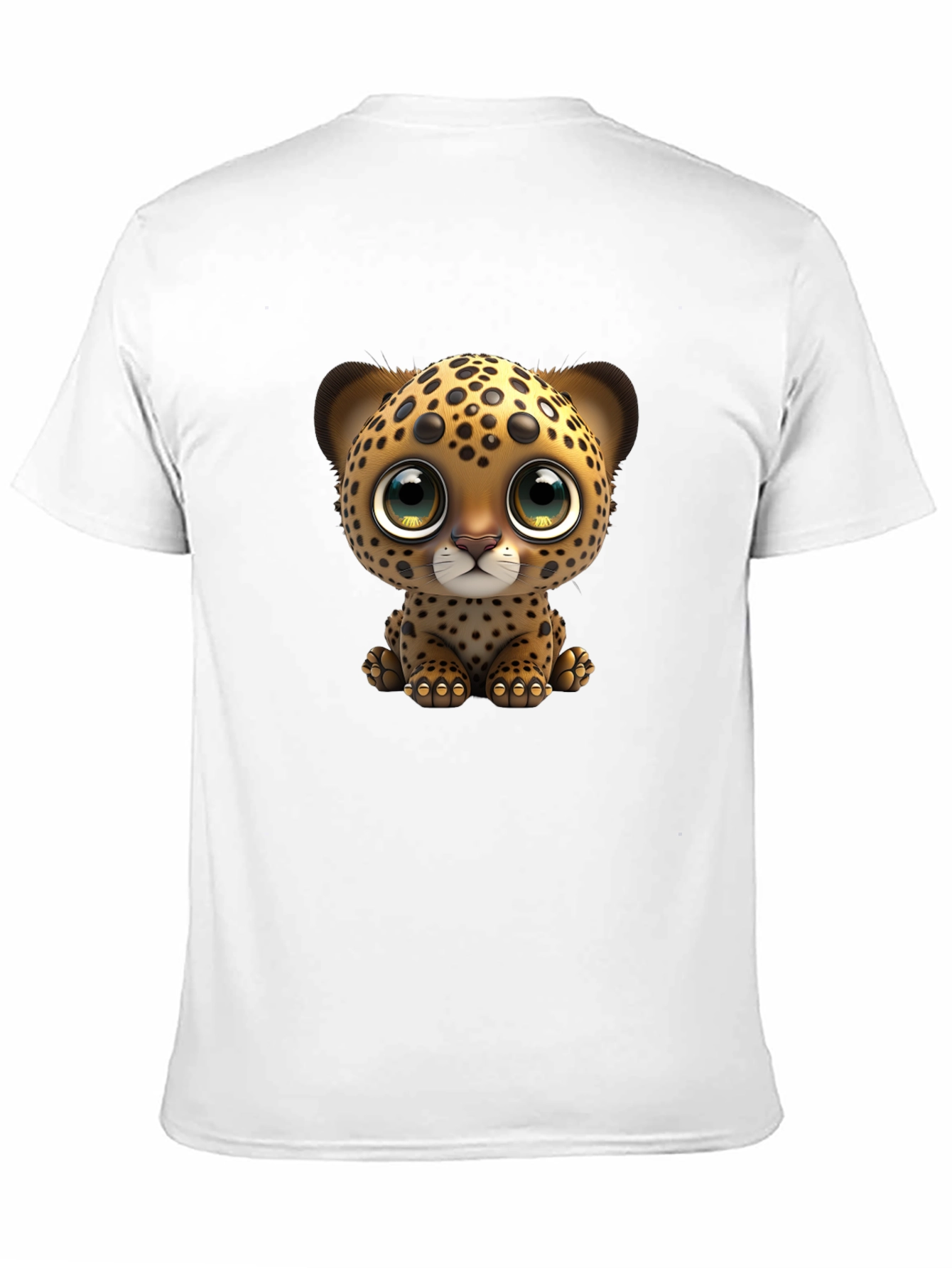 Black Cute Leopard Cub Graphic Tee - Soft Cotton Blend view 11