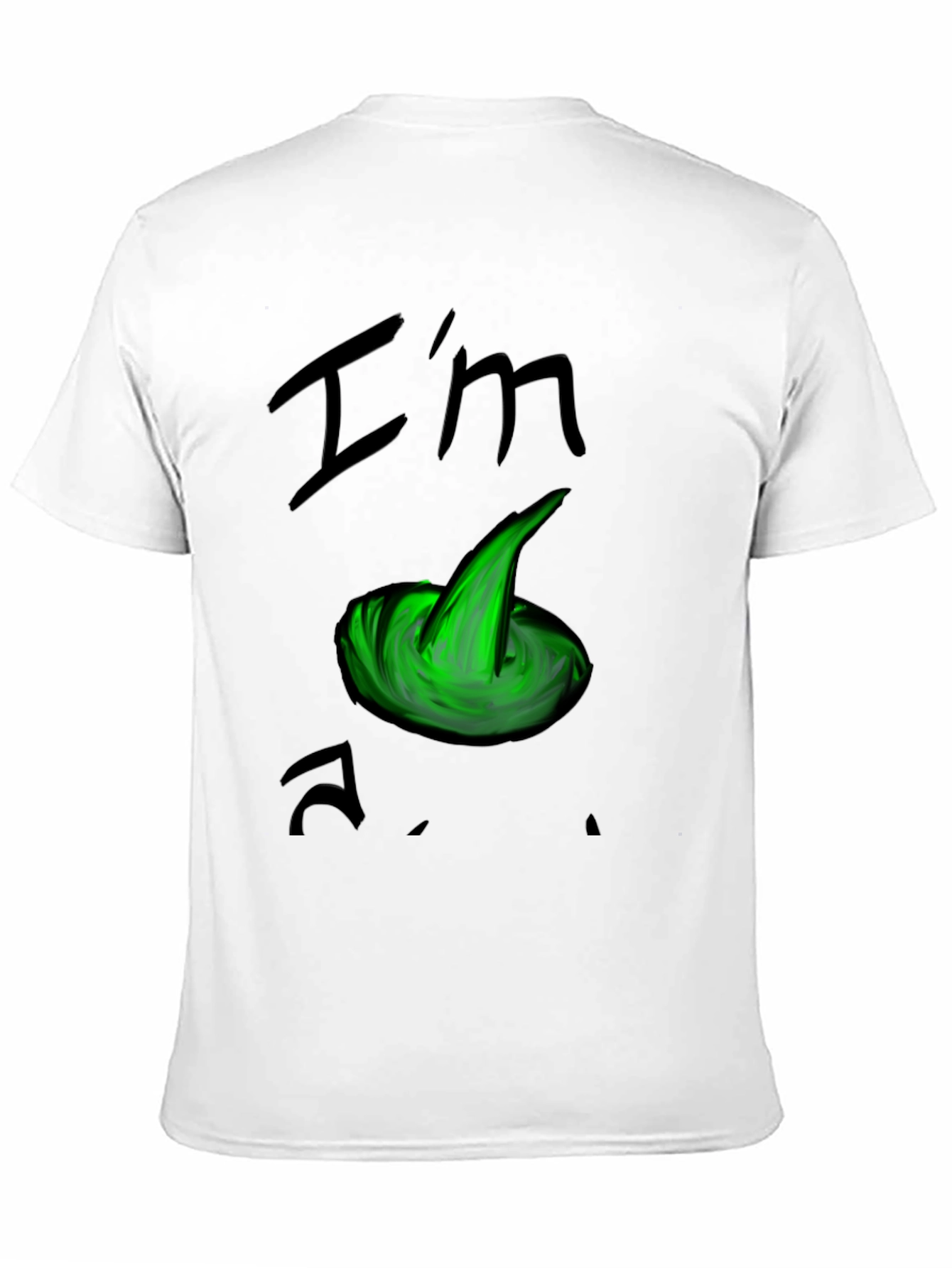Black I'm A Worm! Funny Graphic Black T-Shirt view 11