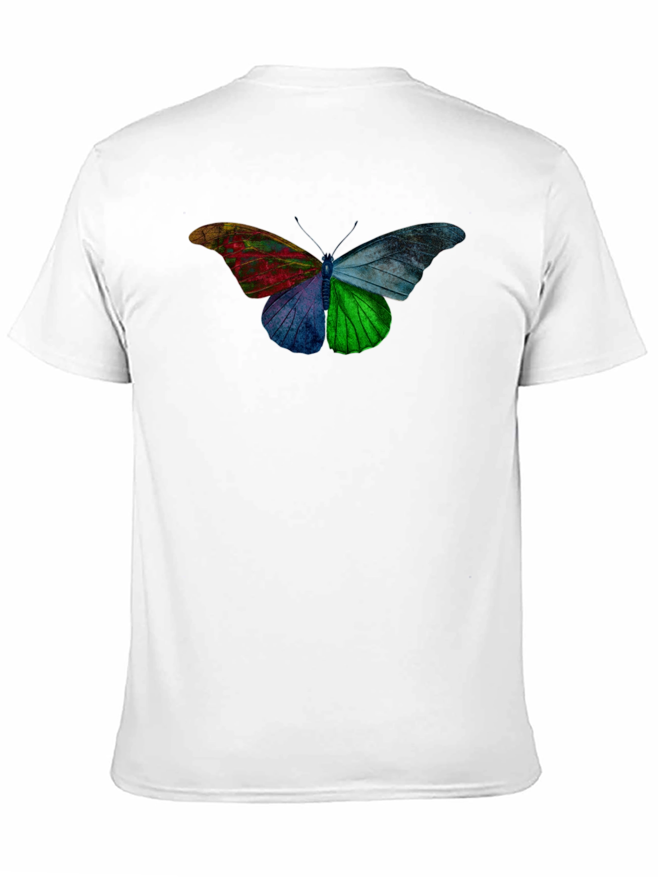 Black Colorful Butterfly Graphic Tee - Casual Comfort view 11