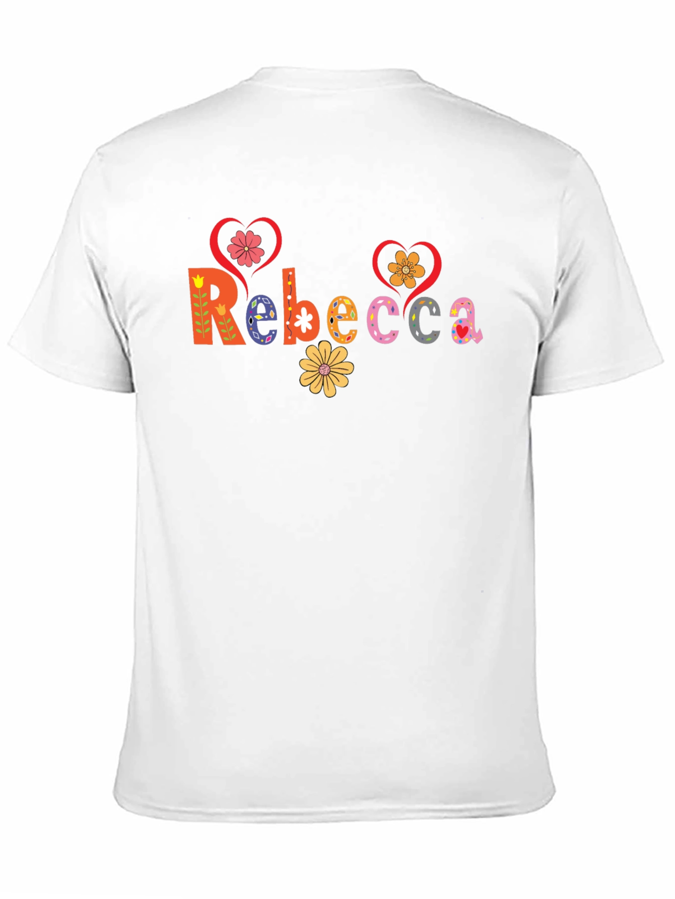 Black Rebecca Floral Lettering Black Tee view 11
