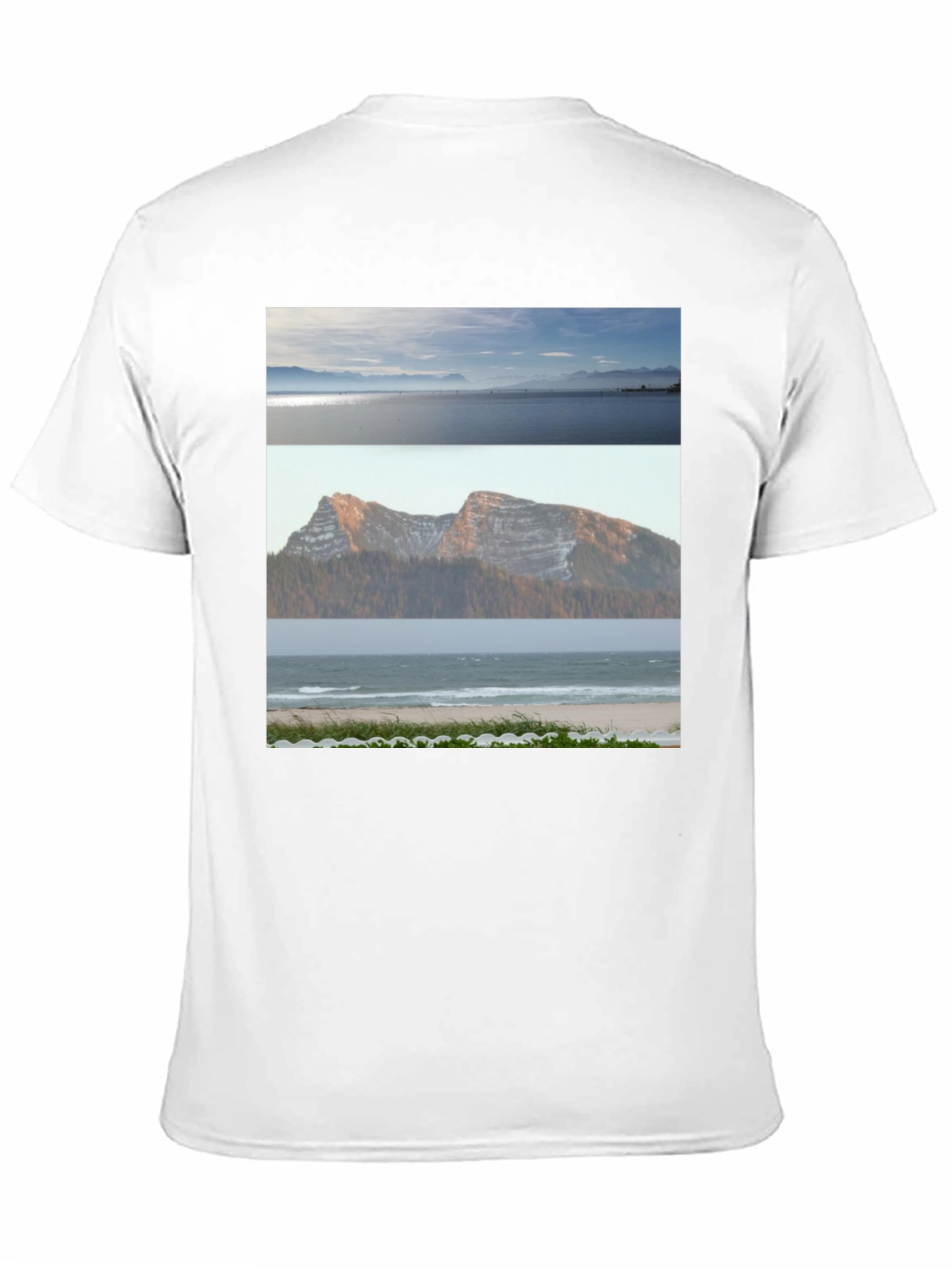 Black Scenic Landscape T-Shirt view 11