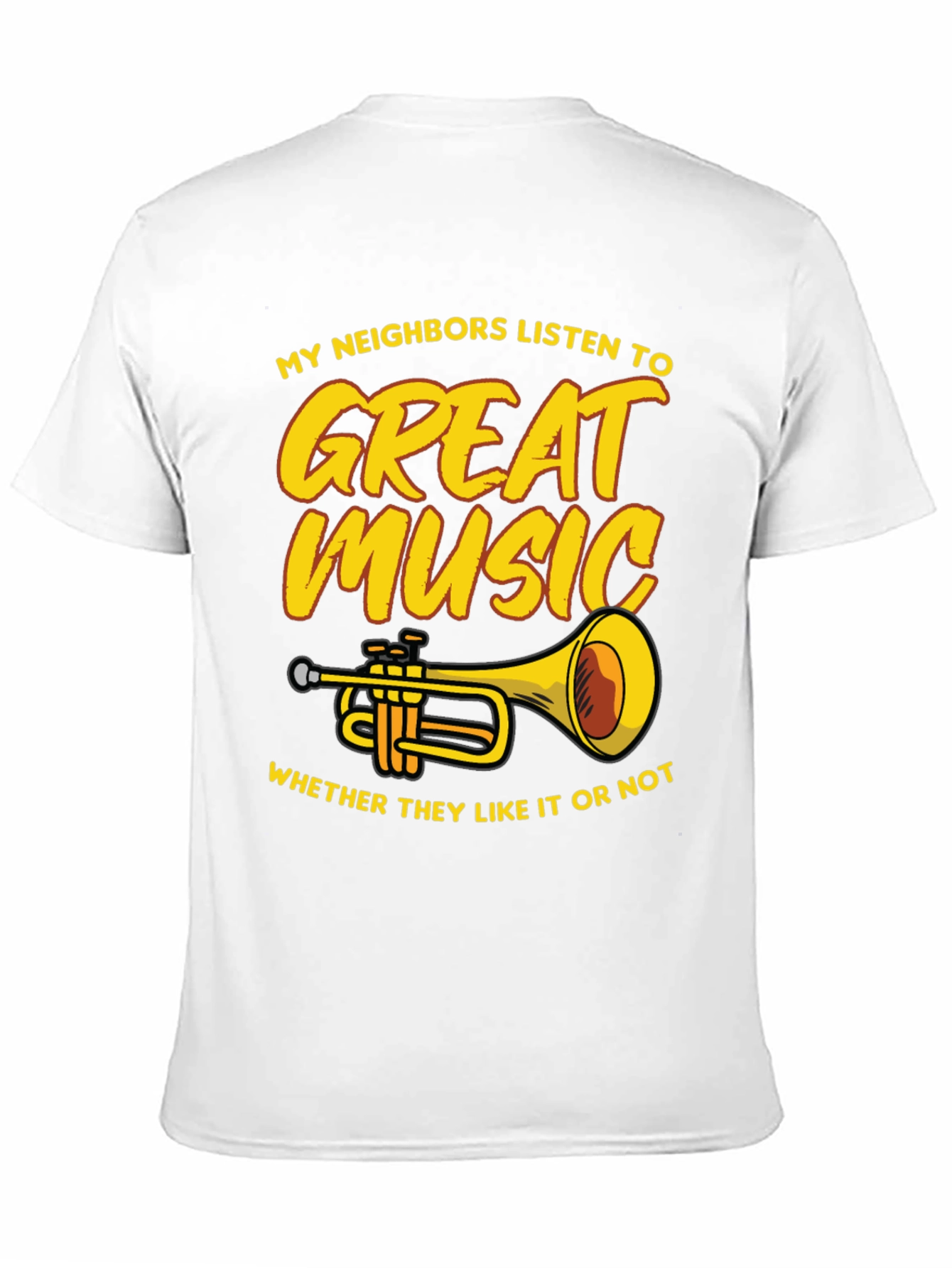 Black Great Music Trumpet T-Shirt view 11
