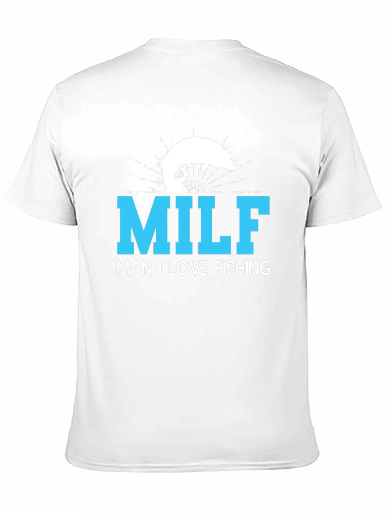 Black MILF Man I Love Fishing T-Shirt Black Cotton Tee view 11