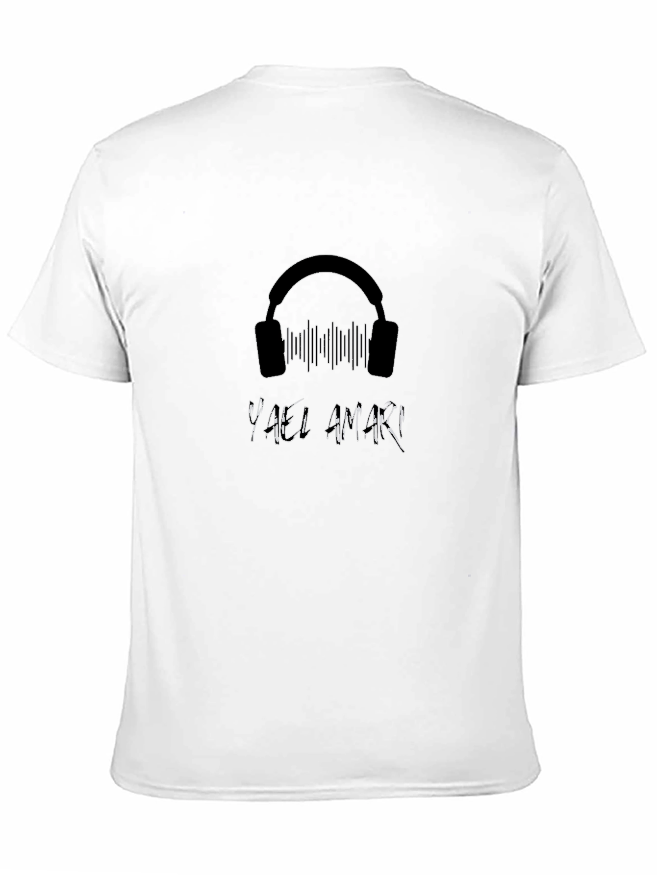 Black Yael Amaki Headphone Graphic T-Shirt view 11